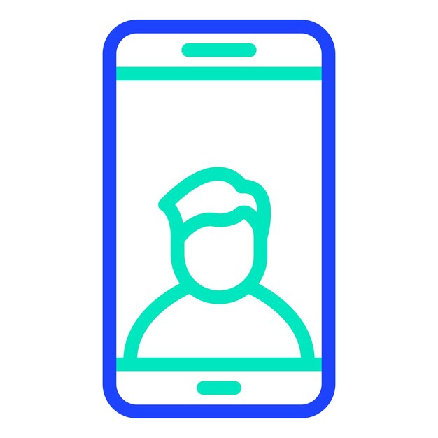 Ilustración del diseño del icono vectorial de la llamada de video