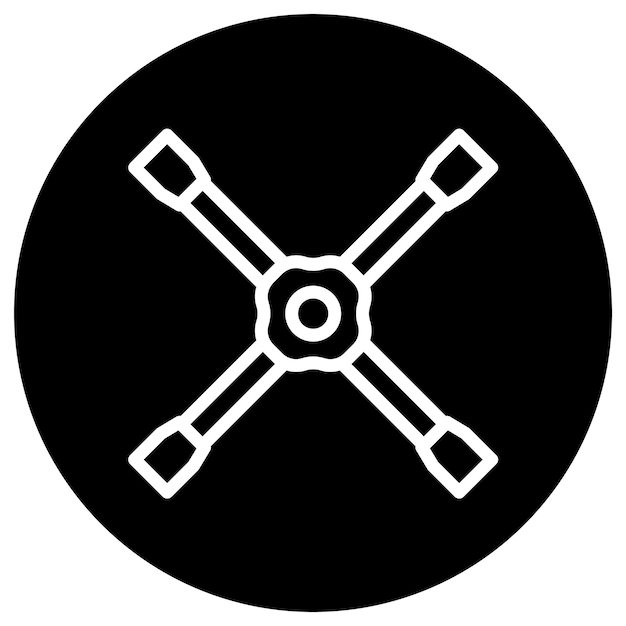 Ilustración del diseño del icono vectorial de la llave de arrastre