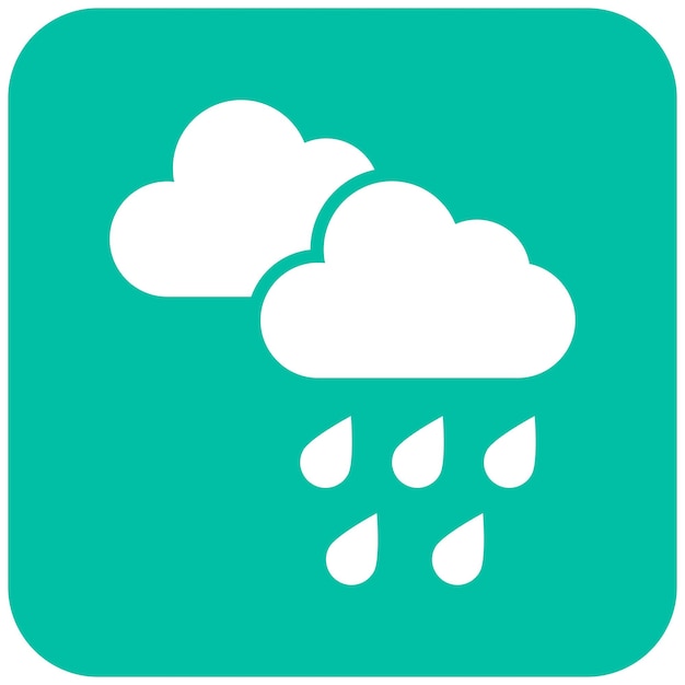 Ilustración del diseño del icono vectorial de la lluvia