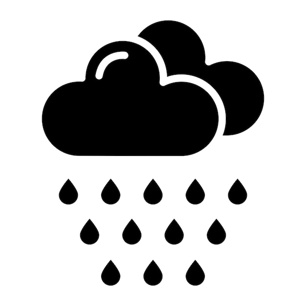 Vector ilustración del diseño del icono vectorial de la lluvia