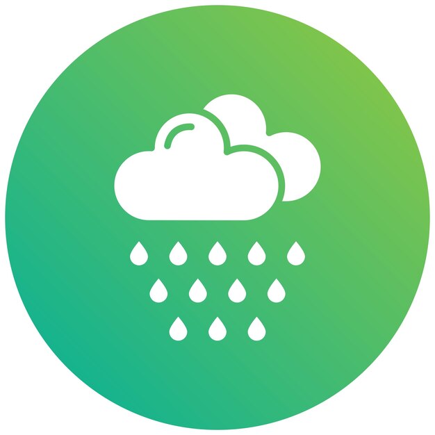 Ilustración del diseño del icono vectorial de la lluvia