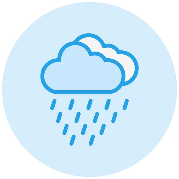 Ilustración del diseño del icono vectorial de la lluvia