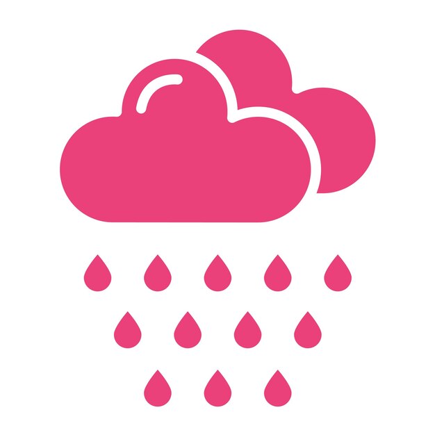 Ilustración del diseño del icono vectorial de la lluvia