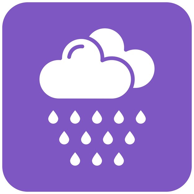 Ilustración del diseño del icono vectorial de la lluvia