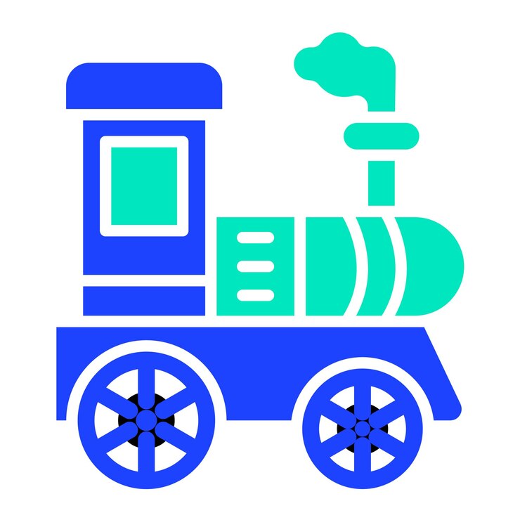 Vector ilustración del diseño del icono vectorial de la locomotora