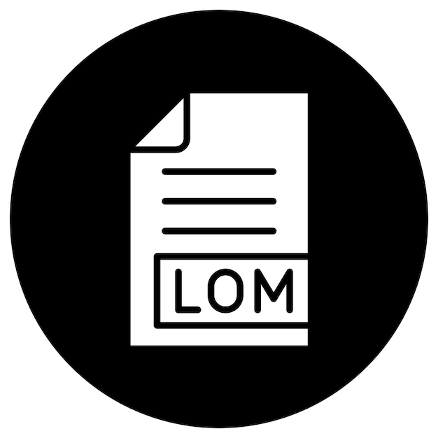 Vector ilustración del diseño del icono vectorial de lom