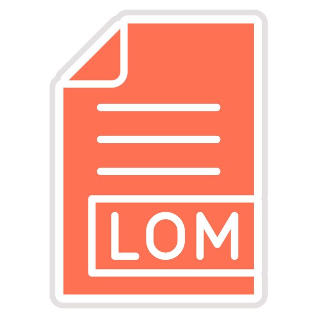 Vector ilustración del diseño del icono vectorial de lom