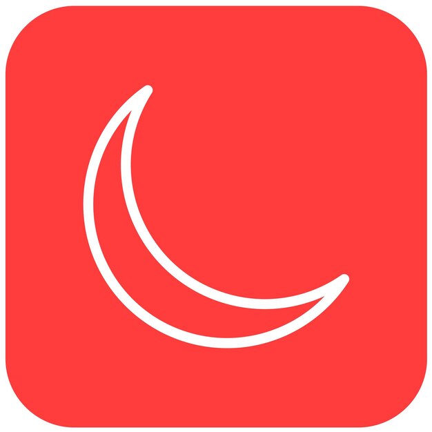 Ilustración del diseño del icono vectorial de la luna