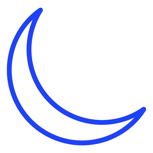 Ilustración del diseño del icono vectorial de la luna