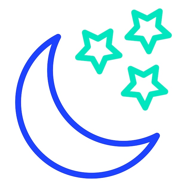 Ilustración del diseño del icono vectorial de la luna