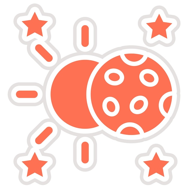 Ilustración del diseño del icono vectorial lunar