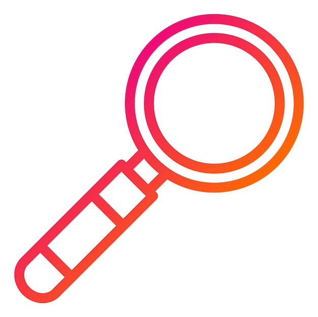 Ilustración del diseño del icono vectorial de la lupa
