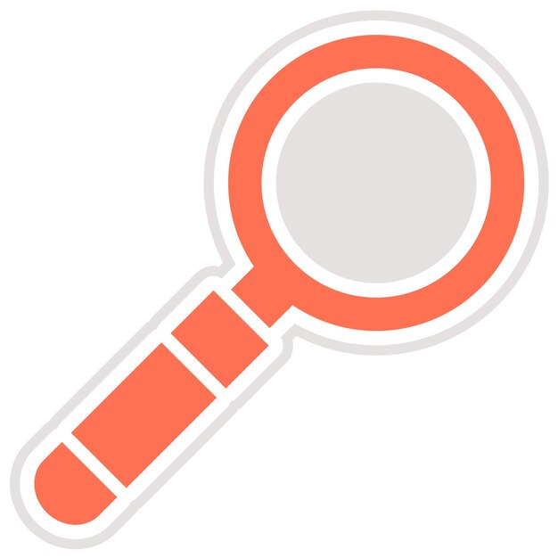 Ilustración del diseño del icono vectorial de la lupa