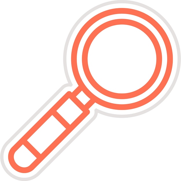 Ilustración del diseño del icono vectorial de la lupa