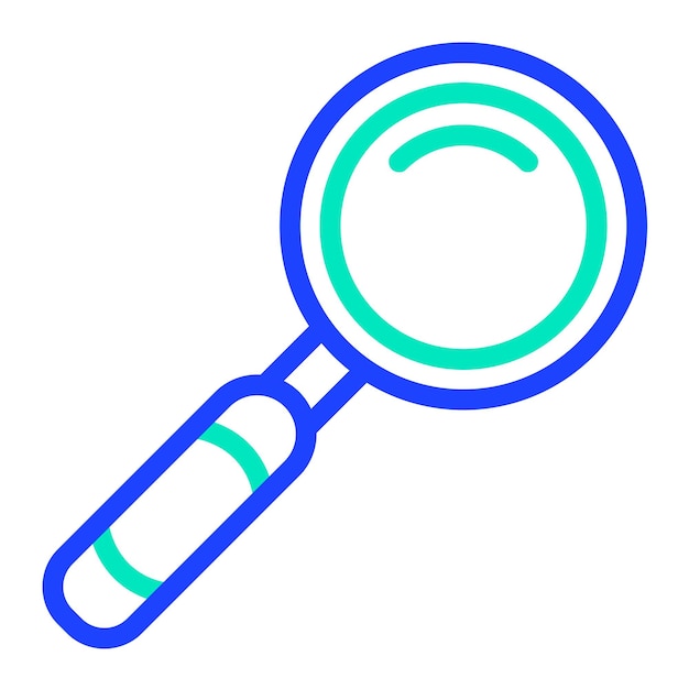 Ilustración del diseño del icono vectorial de lupa
