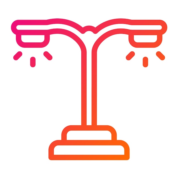Ilustración del diseño del icono vectorial de la luz de la calle