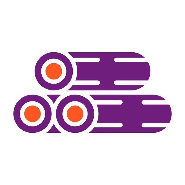 Ilustración del diseño del icono vectorial de madera
