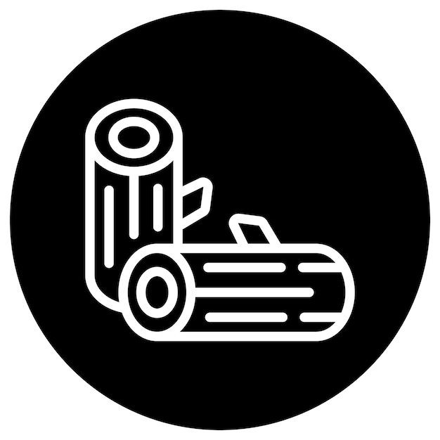 Ilustración del diseño del icono vectorial de madera