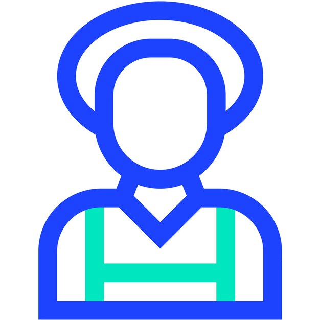 Ilustración del diseño del icono vectorial de Maid