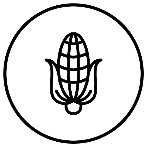 Ilustración del diseño del icono vectorial del maíz