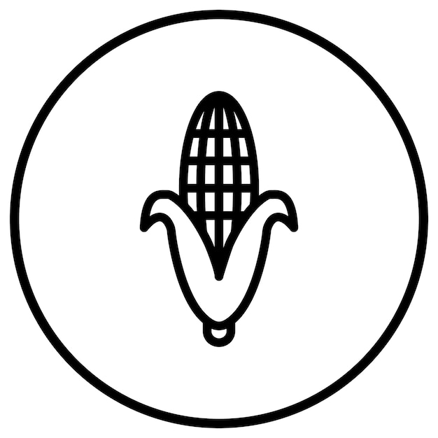 Ilustración del diseño del icono vectorial del maíz