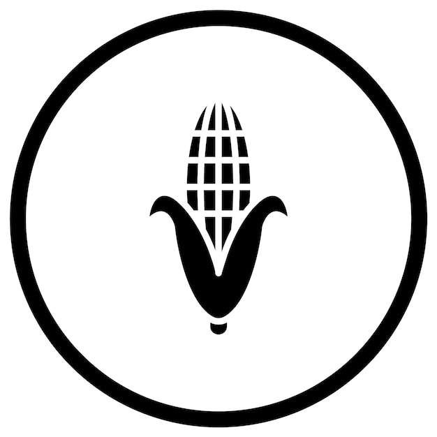Ilustración del diseño del icono vectorial del maíz