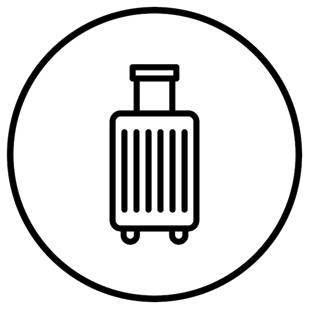 Ilustración del diseño del icono vectorial de la maleta