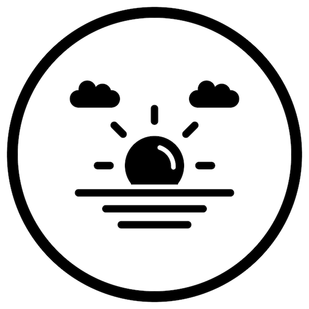 Ilustración del diseño del icono vectorial de la mañana