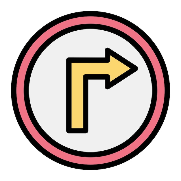 Ilustración del diseño del icono vectorial de la manera correcta