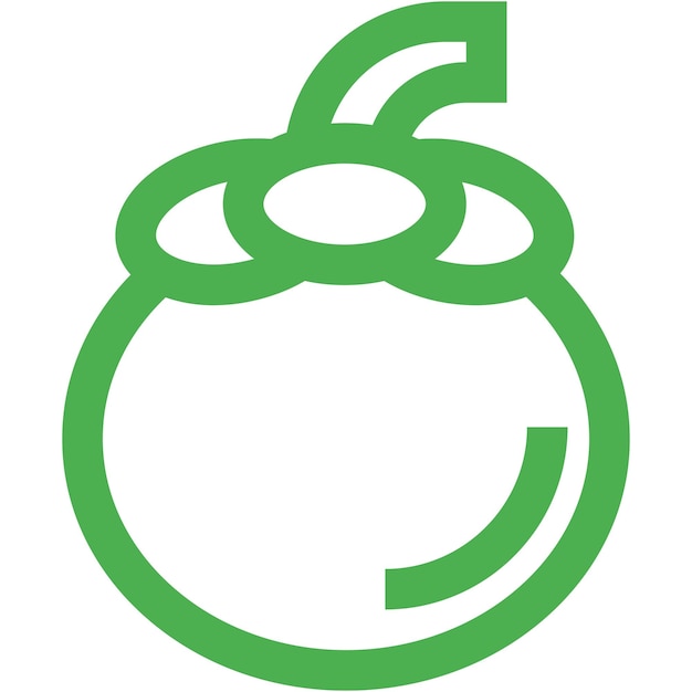 Ilustración del diseño del icono vectorial del mangostán