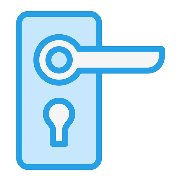 Ilustración del diseño del icono vectorial de la manija de la puerta