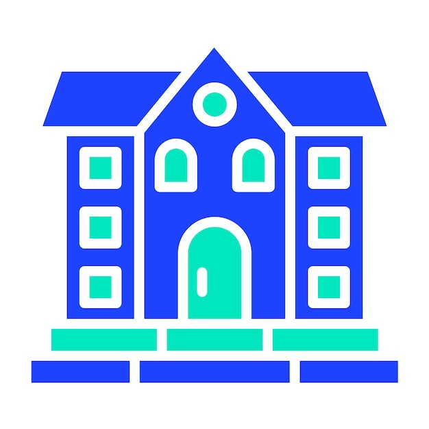 Ilustración del diseño del icono vectorial de la mansión