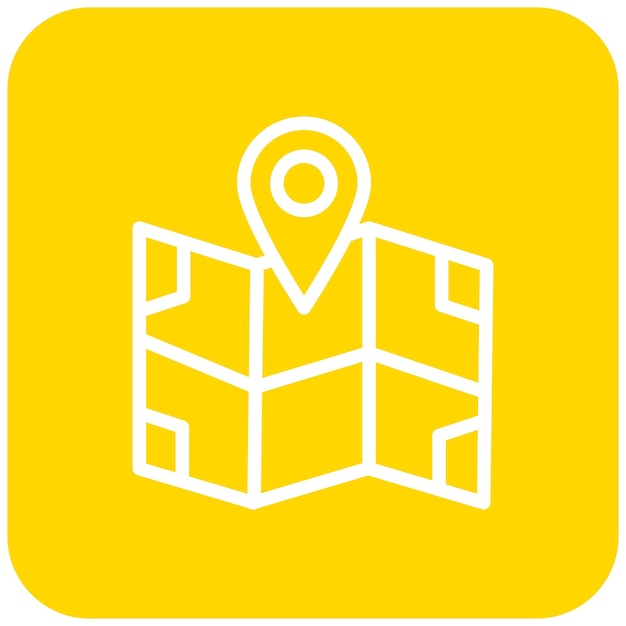 Ilustración del diseño del icono vectorial del mapa