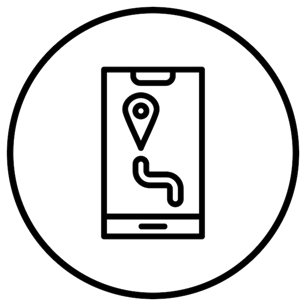 Ilustración del diseño del icono vectorial del mapa