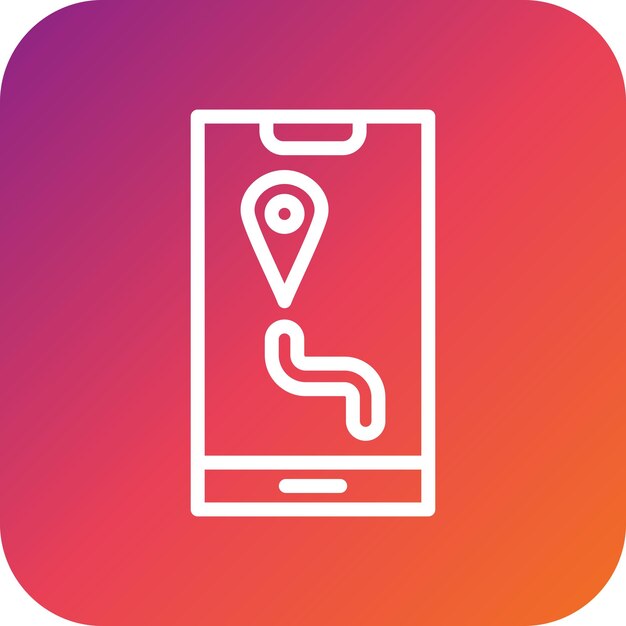 Ilustración del diseño del icono vectorial del mapa