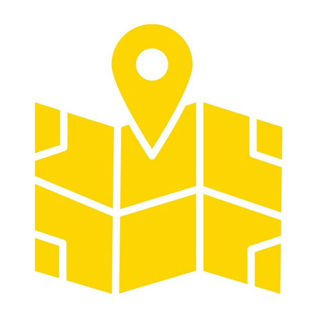 Ilustración del diseño del icono vectorial del mapa