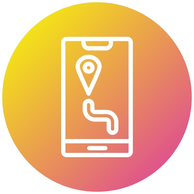 Ilustración del diseño del icono vectorial de mapas