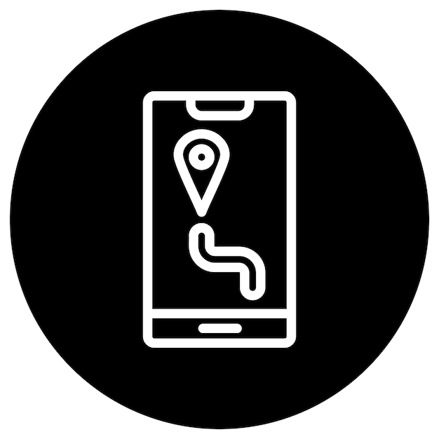 Ilustración del diseño del icono vectorial de mapas