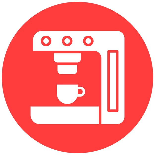 Ilustración del diseño del icono vectorial de la máquina de café