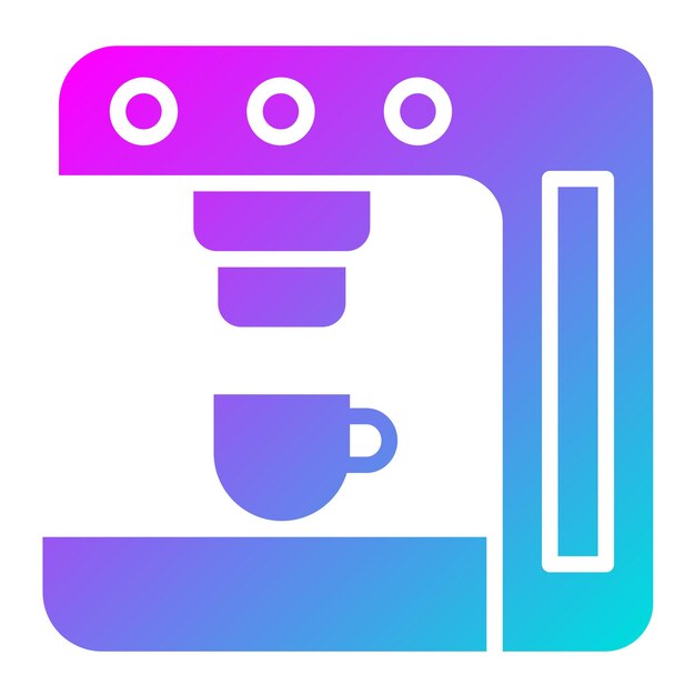 Ilustración del diseño del icono vectorial de la máquina de café