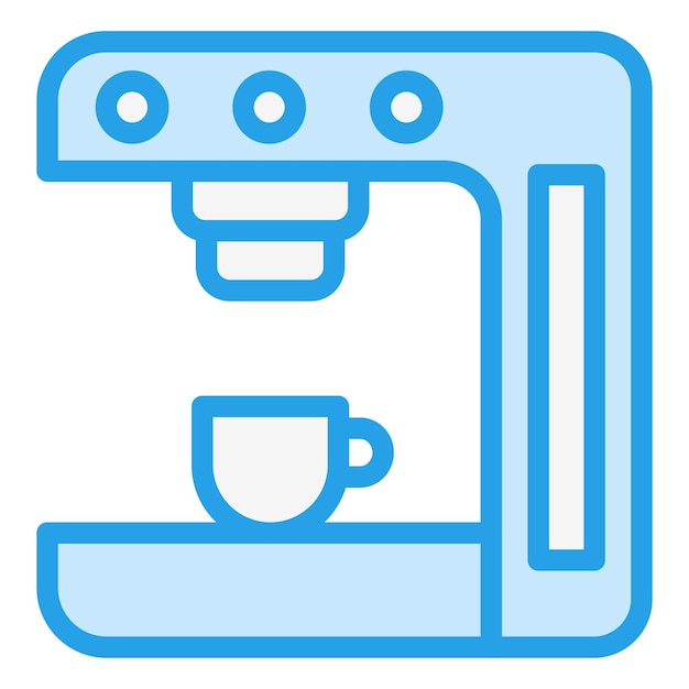 Ilustración del diseño del icono vectorial de la máquina de café