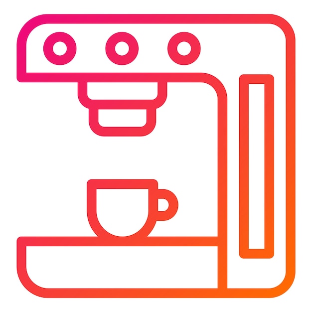 Ilustración del diseño del icono vectorial de la máquina de café