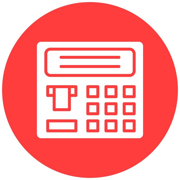 Ilustración del diseño del icono vectorial de la máquina de cajeros automáticos