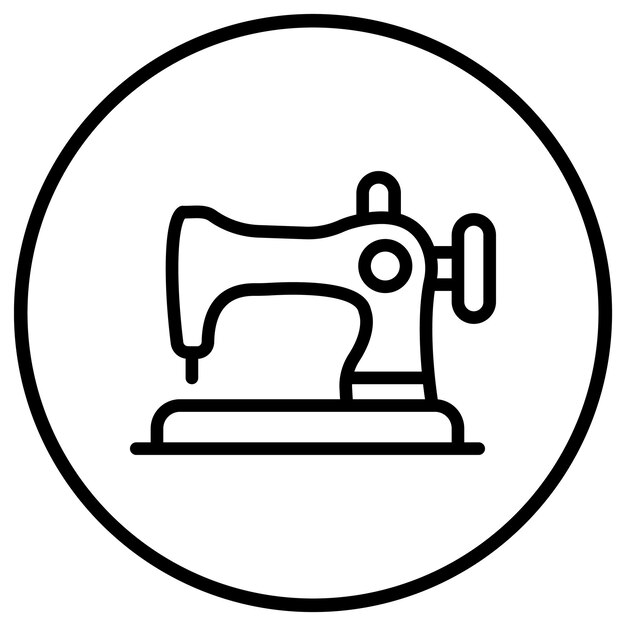 Ilustración del diseño del icono vectorial de la máquina de coser