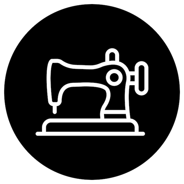 Ilustración del diseño del icono vectorial de la máquina de coser