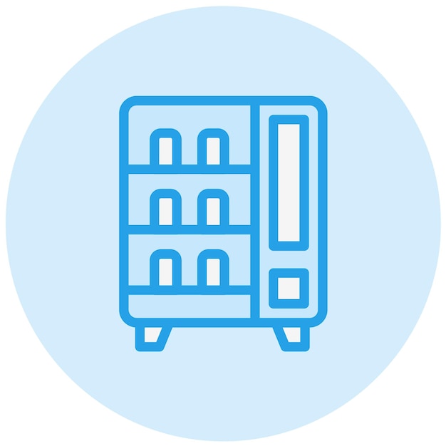 Ilustración del diseño del icono vectorial de la máquina expendedora