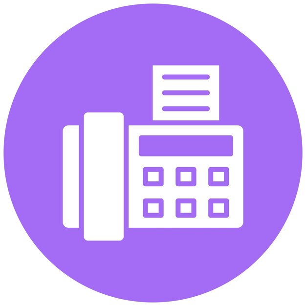 Ilustración del diseño del icono vectorial de la máquina de fax