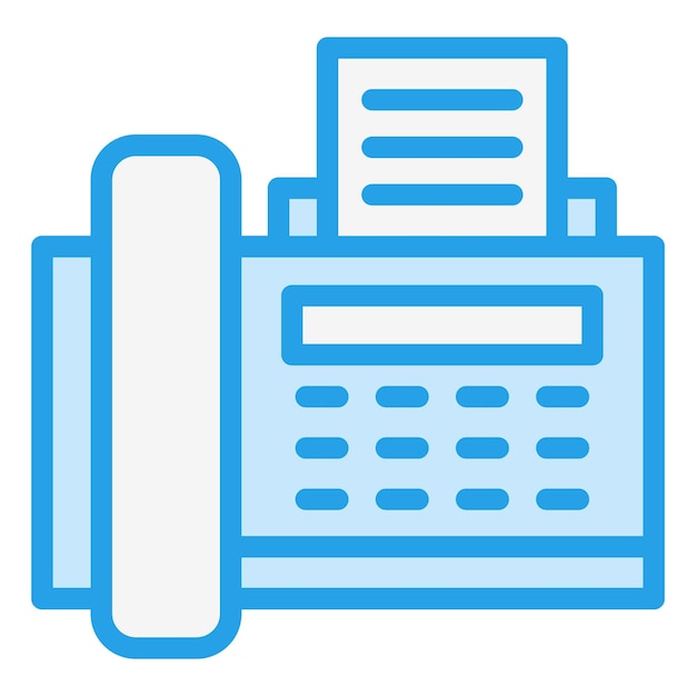 Ilustración del diseño del icono vectorial de la máquina de fax
