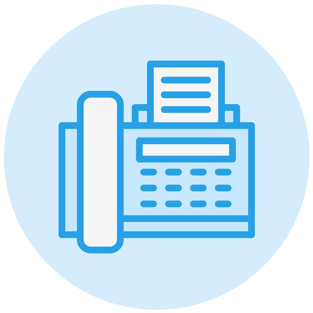 Ilustración del diseño del icono vectorial de la máquina de fax