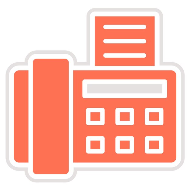 Ilustración del diseño del icono vectorial de la máquina de fax